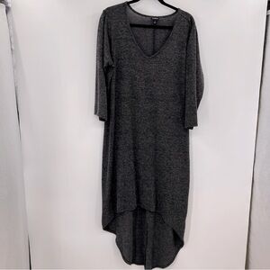 Torrid Heathered Curved High Low Hem 3/4 Sleeves Knit Fall Winter T-Shirt Dress